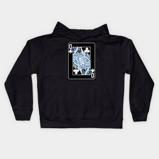 Queen of Clubs Pixel Art Bright Negative Mode Kids Hoodie